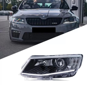 Тюнинг фары для Skoda Octavia A7 Led / черные