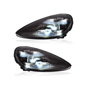 Тюнинг фары для Porsche Cayenne 958 2010-2014 / черные