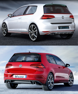 Тюнинг фонари для Volkswagen Golf VII FULL LED / черные