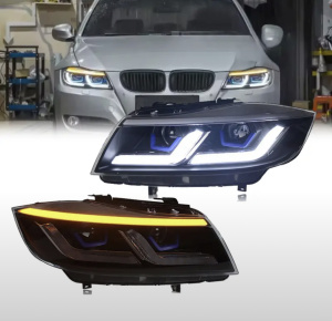 Тюнинг фары для BMW 3 E90 в стиле Laser / черные